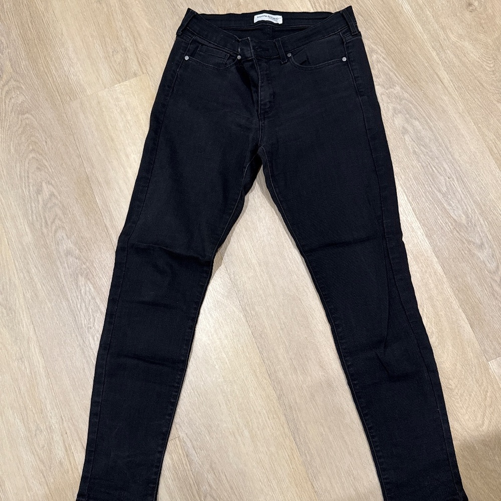 Banana republic black skinny jeans size 28S